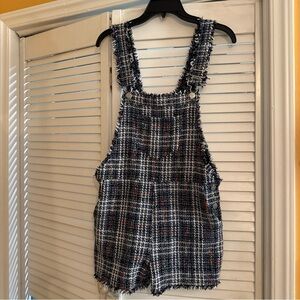 Storia Black and White Multicolor Tweed Romper